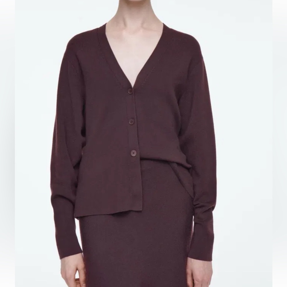 COS Waisted Wool Cardigan
